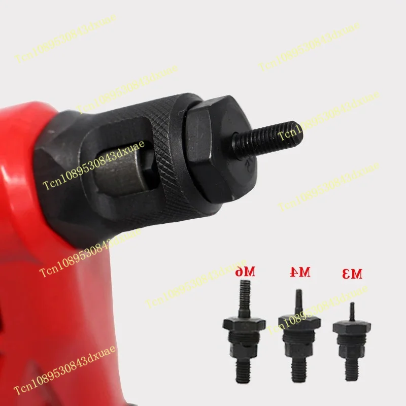 Hand Rivet Nut Kit with 4 Pcs Mandrels M3, M4, M5, M6, Easily Handling Riveting Rivet Gun Kit w Metric Nose Pieces