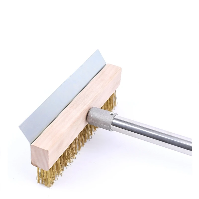 

Pizza Oven Cleaning Brush Grill Cleaning Tool with Scraper for Home Kitchens and Commercial Use Long Handle Design