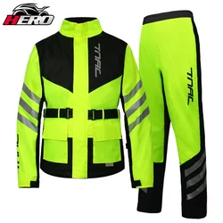 Motorcycle Raincoat Waterproof Reflective Men's Raincoat Motocross Motorcycle Cycling Rain Jacket Ultrathin Split Rain 4 Season