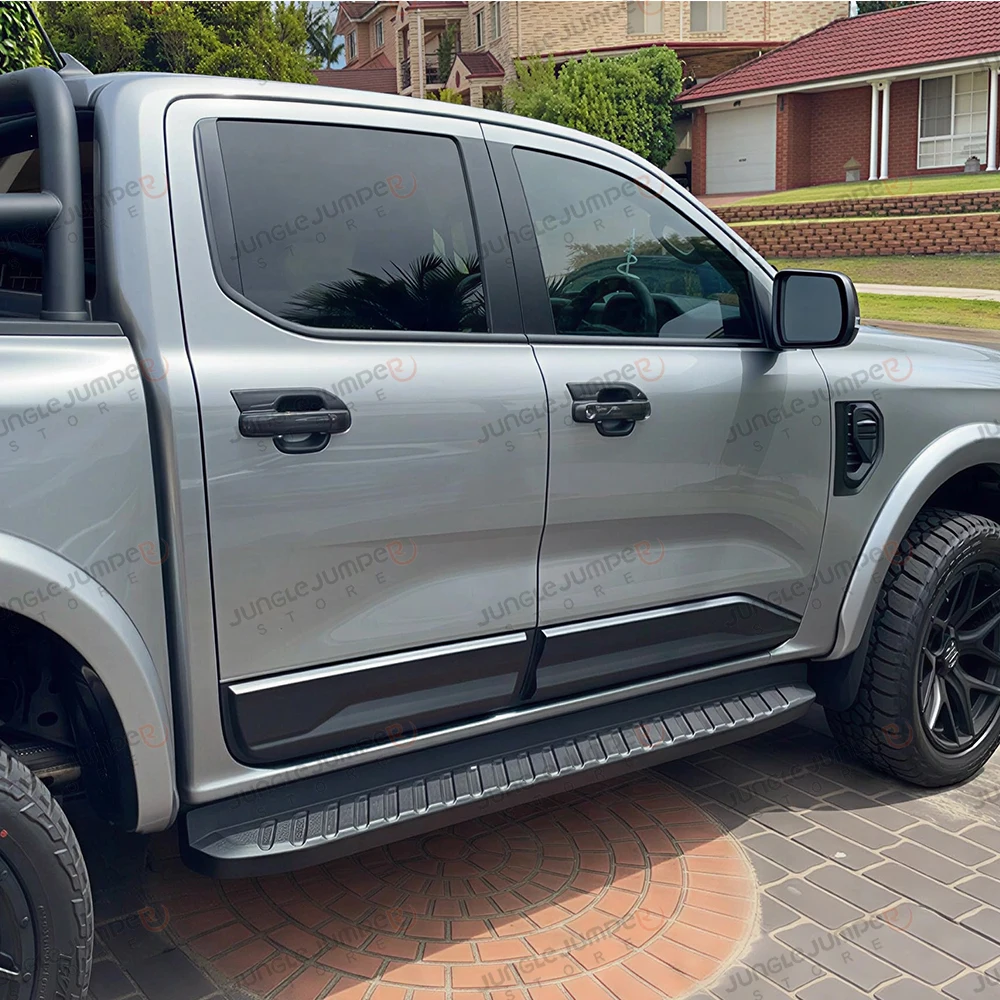 Side Door Cover Body Cladding For Ford Ranger Next-Gen T9 2023+Double Cab Protector Cover Trim Wildtrak XLT XLS Car Accessories