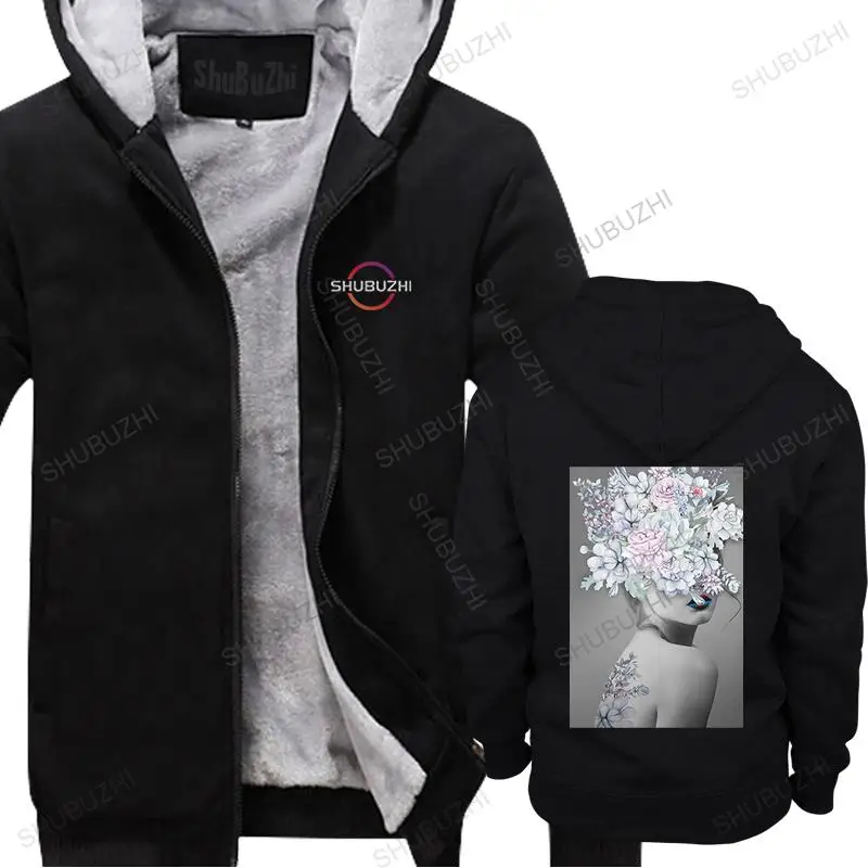 Man black zipper thick hoodies High Quality  European and American beauty Grils men winter sweatshirt drop shipping bigger size