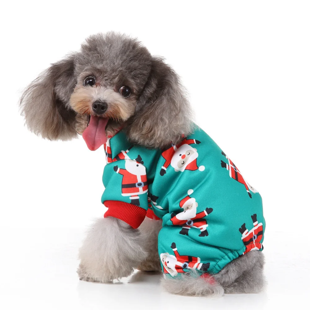 Christmas Dog Pajamas Winter Pet Clothes Halloween Cat Pyjama for Small Dogs Jumpsuits Coat Warm Sleepingwear Chihuahua Pomerani