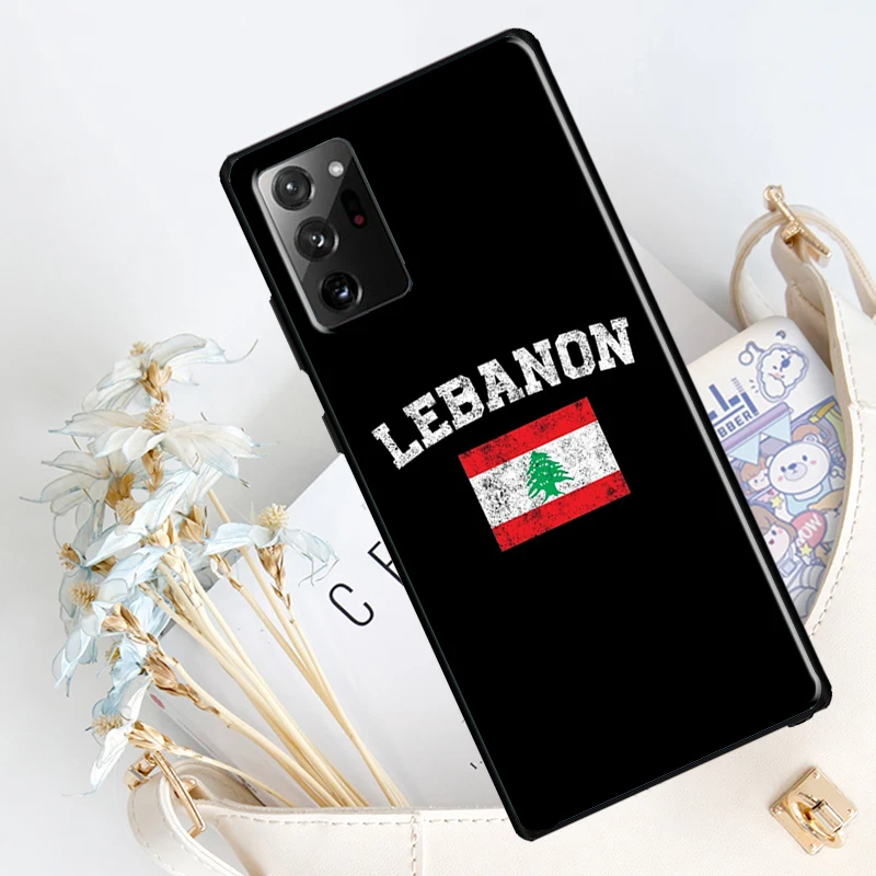 Lebanese Lebanon Flag Silicone Case For Samsung Galaxy S23 S8 S9 S10 S20 FE S21 Plus Note 20 Ultra S22 Ultra Cover