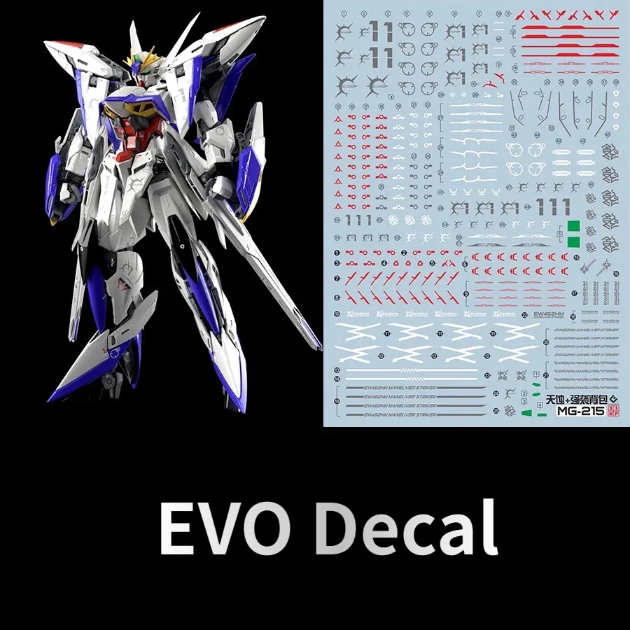 EVO Decal MG-215/E-M189 for MG 1/100 SEED MSV Eclipse Maneuver Striker Mobile Suit Toys Fluorescent Stickers for Model Hobby DIY