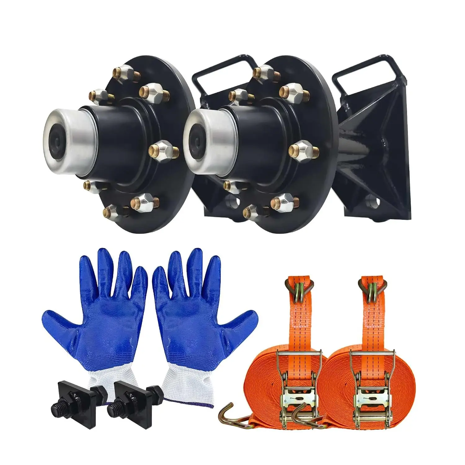 2 set di kit di ruote per contenitori da 8 pozzetti, assi per contenitori per carichi pesanti, per traslochi di contenitori da 20 piedi a 40 piedi, caldo