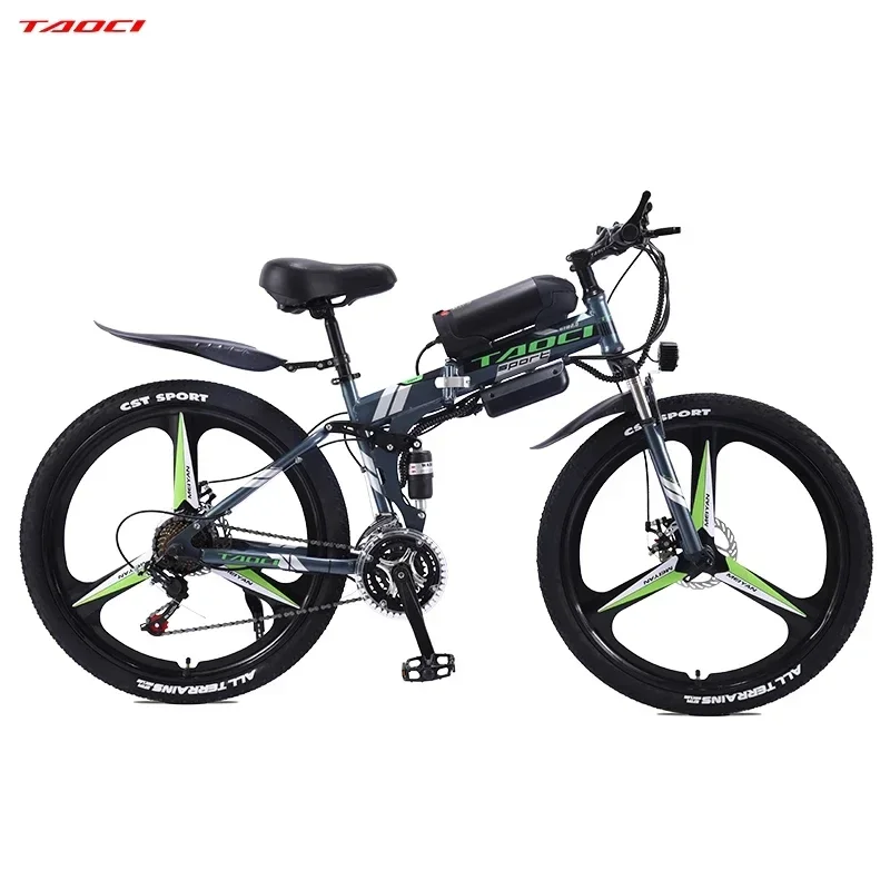 AKEZ 350W Motor Mountain E-bicycle36V13AH Lithium battery Foldable Electric Bike 26-inch Integrated Wheel Urban Electric Bike