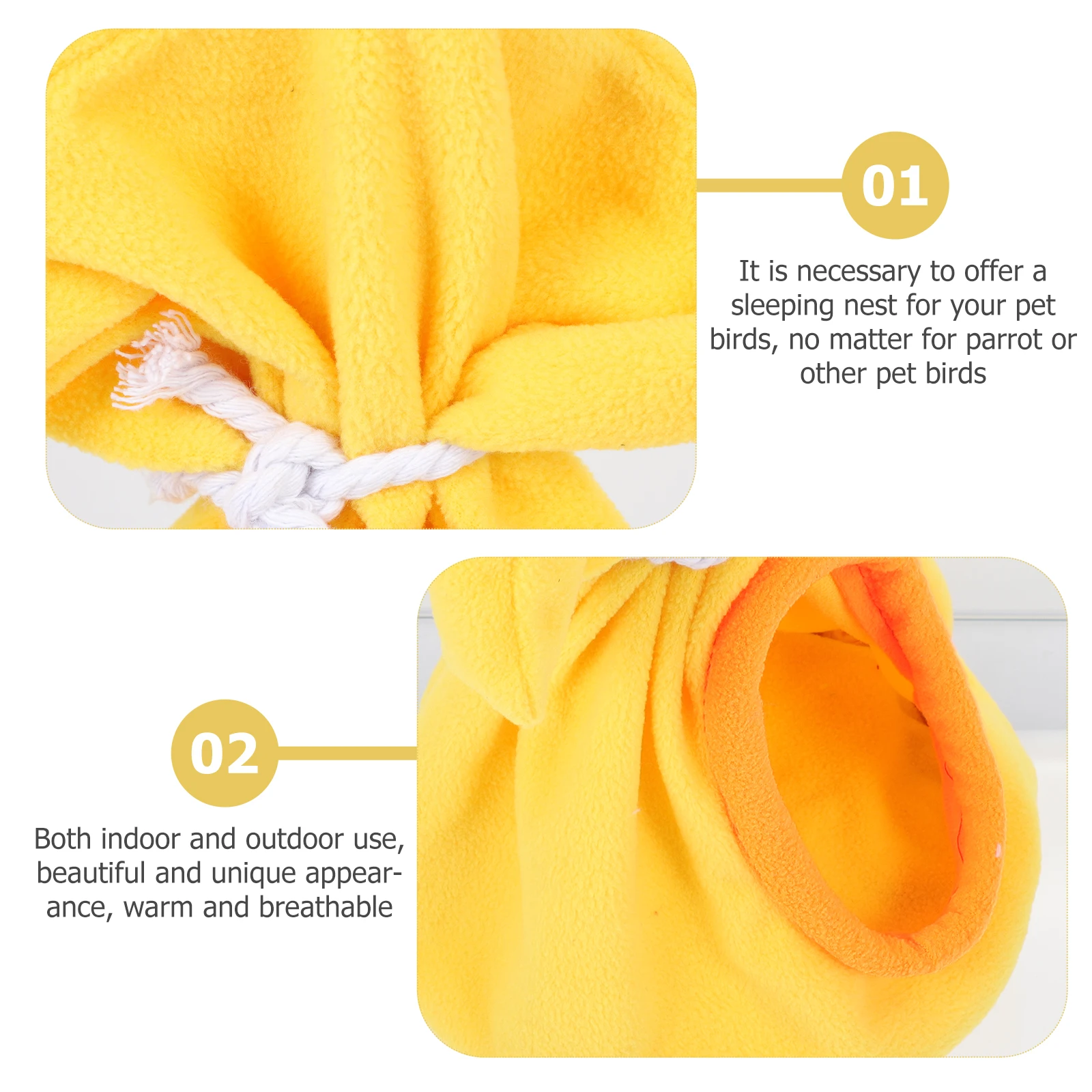 

Parrot Sleeping Nest Bird Pouch Bag Hideaway Bed Winter Warm for Tent Birds