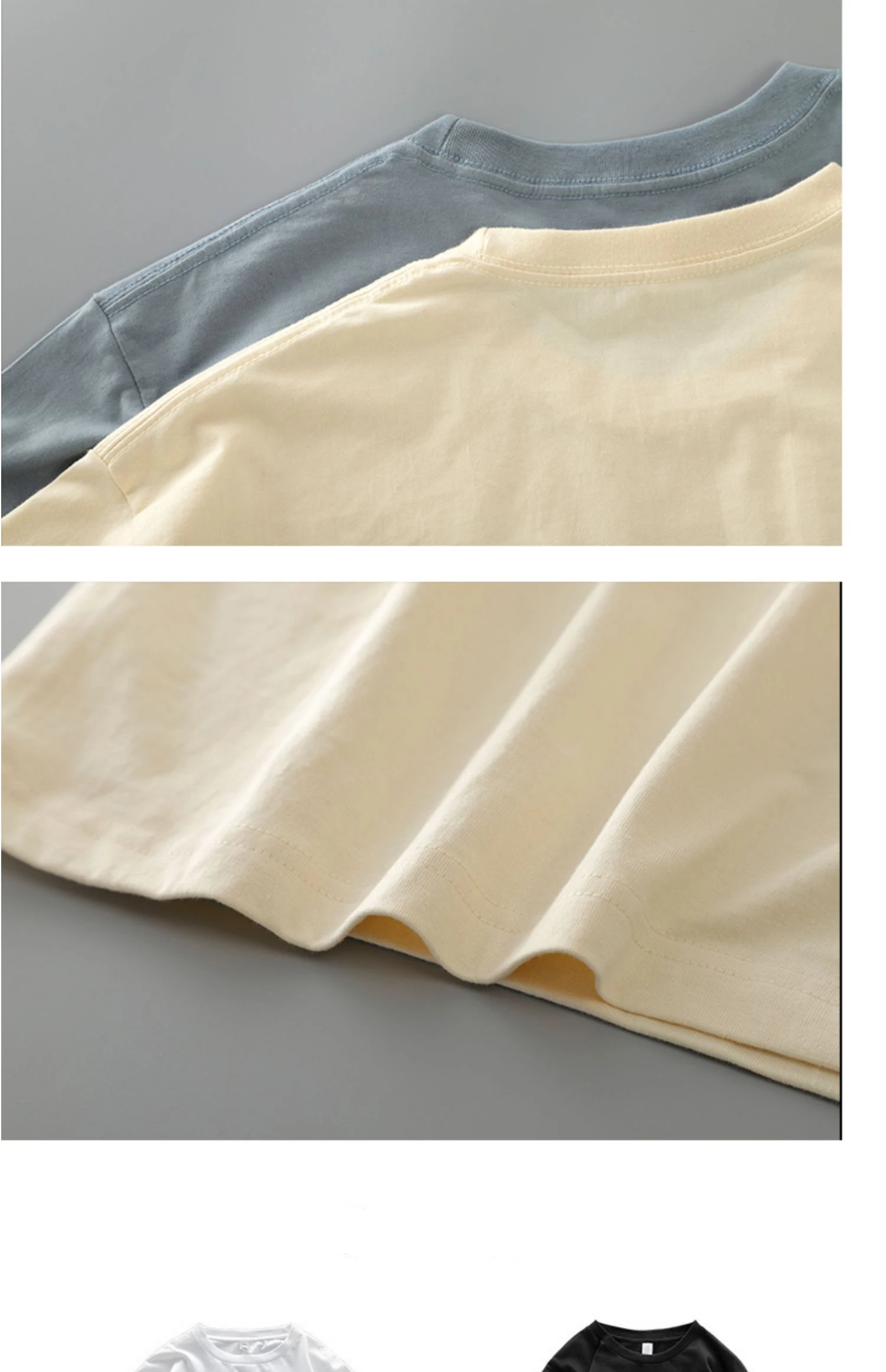 Dukeen 280 g schweres Langarm-T-Shirt für Herren, 100 % Baumwolle, Hemden, übergroße einfarbige Oberteile, schlichte T-Shirts, Herrenbekleidung – Detail 19