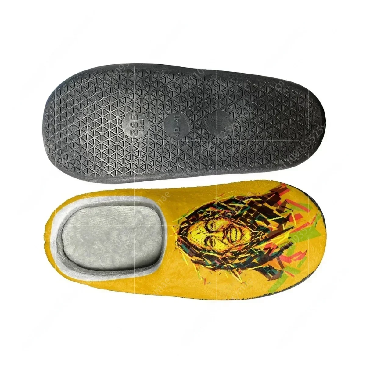 

Bob Marley Reggae Music Winter Warm Cotton Slippers for Men Wear-Resistant Non-Slip Indoor Slides Couple Classic Comfy Footwear