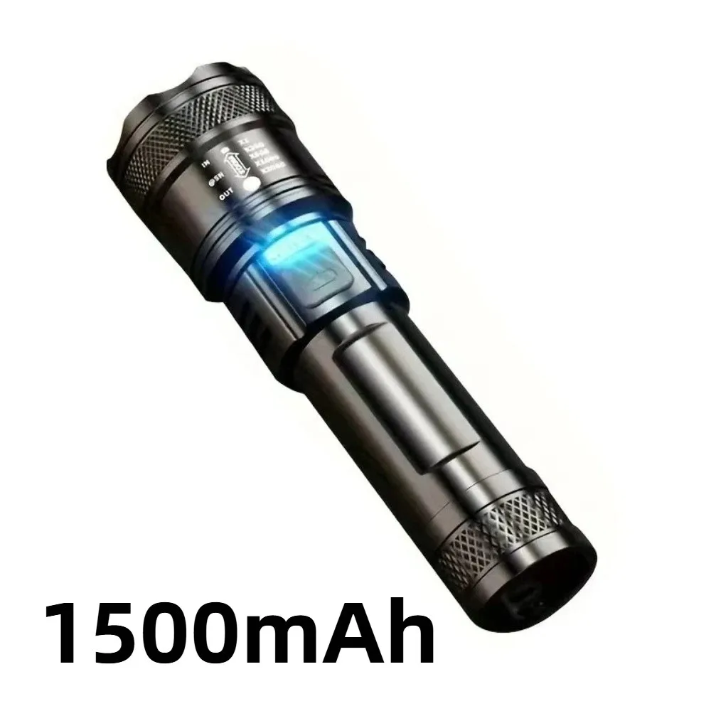 Waterproof LED Inspection Light Portable Clip-on UV Flashlight TYPE-C Charging High Strong Power Mini Flashlight