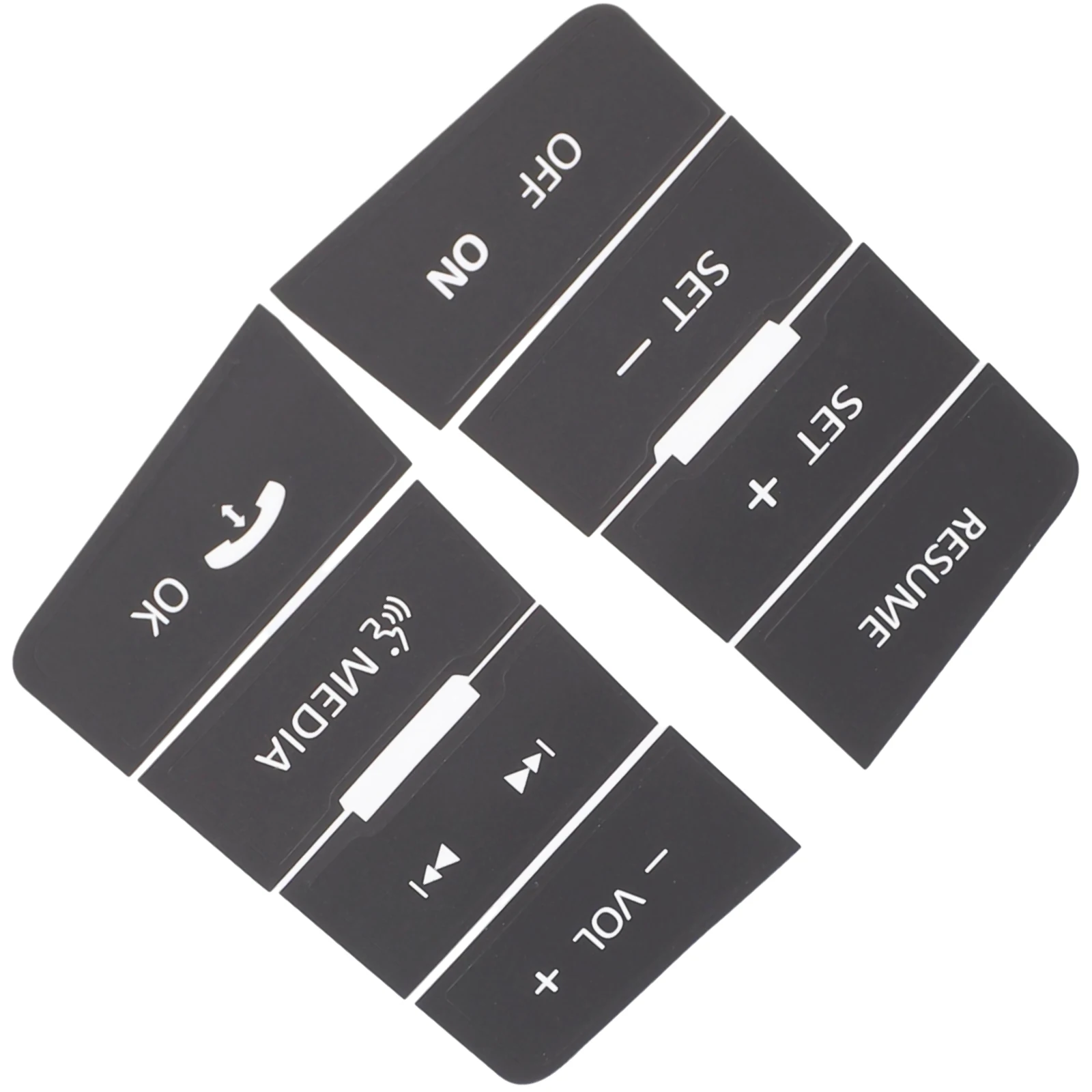 For Ford Focus 2008 2009 2010 Steering #Wheel /Button Repair Decals Stickers \Black Vinyl Overlay Trim /Labels For Car Interior