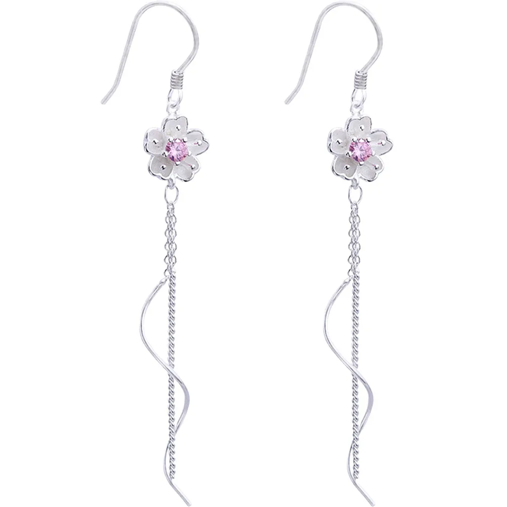 

Blossom Earrings Floral Flower for Women Tassel Water Drop Miss