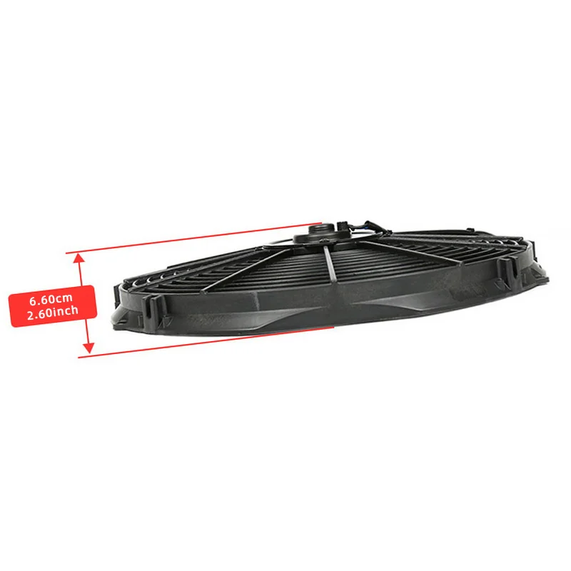 14 Inch 24V 80W Universal Cooling Fan For Hot Rod Muscle Truck Light Truck Excavator Harvester Condenser