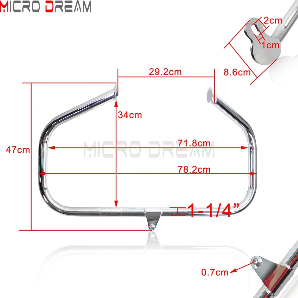 Motorcycle 1-1/4in Crash Bar Engine Guard For Harley Touring Trike Road King Electra Glide Ultra Classic Street Glide 2009-2018