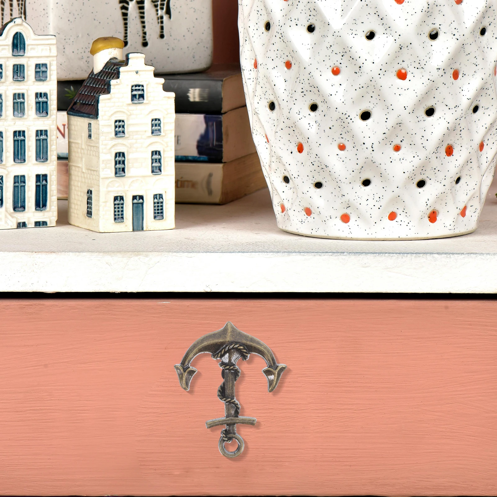 

4 Pcs Anchor Drawer Handle Boat Cabinet niture Handles Drawn Cabinets Zinc Alloy Western Knobs Pull for Dresser Drawers