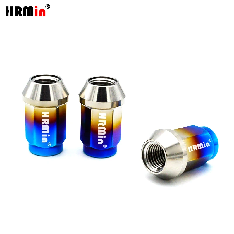 HRmin Gr5 Titanium Car wheel Lug Nut M12x1.25x35mm round Closed End for Suzuki Nissan Subaru Geely Toyota86 etc