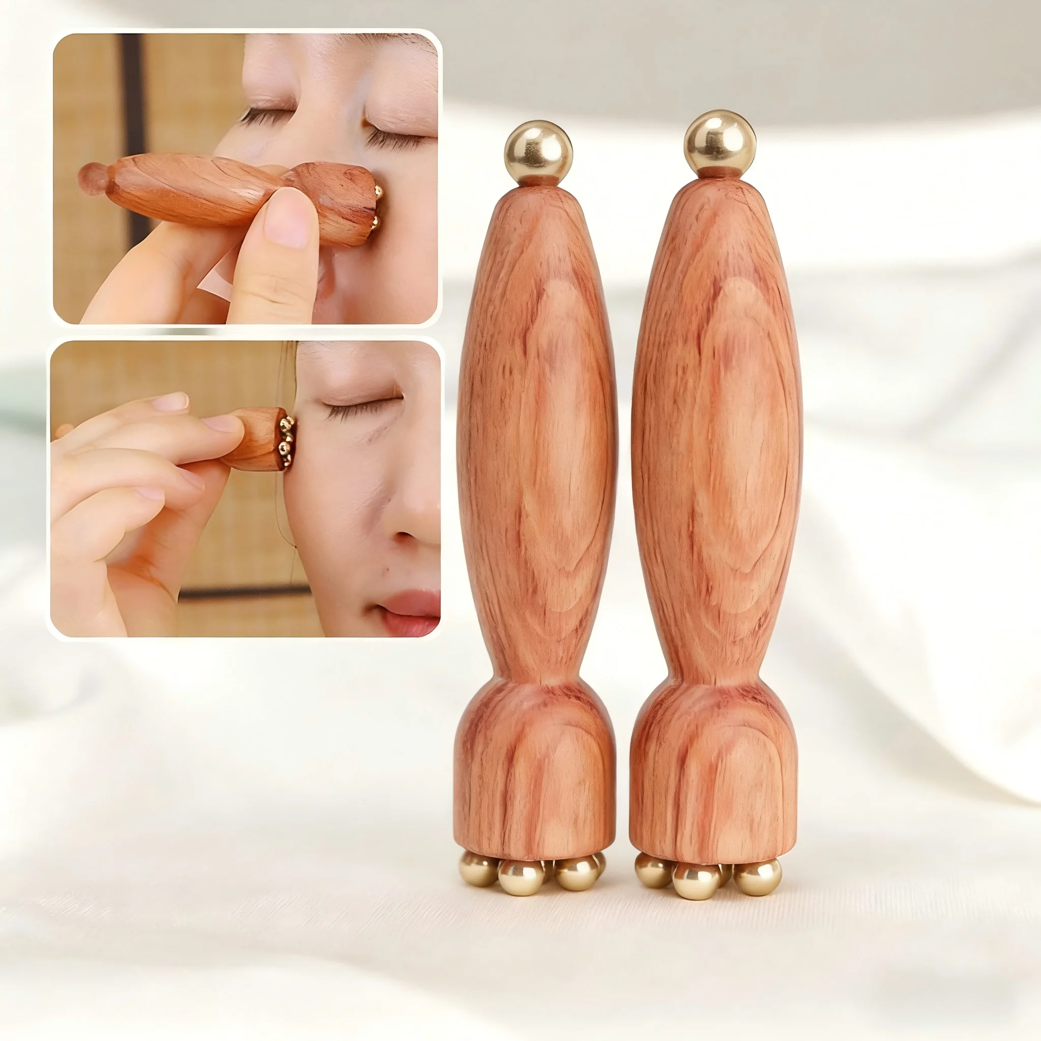

1Pc Wooden Facial Gua Sha Board, Traditional Chinese Medicine Acupoint Massager, Reduce Eye Bags Dark Circles for Sensitive Skin