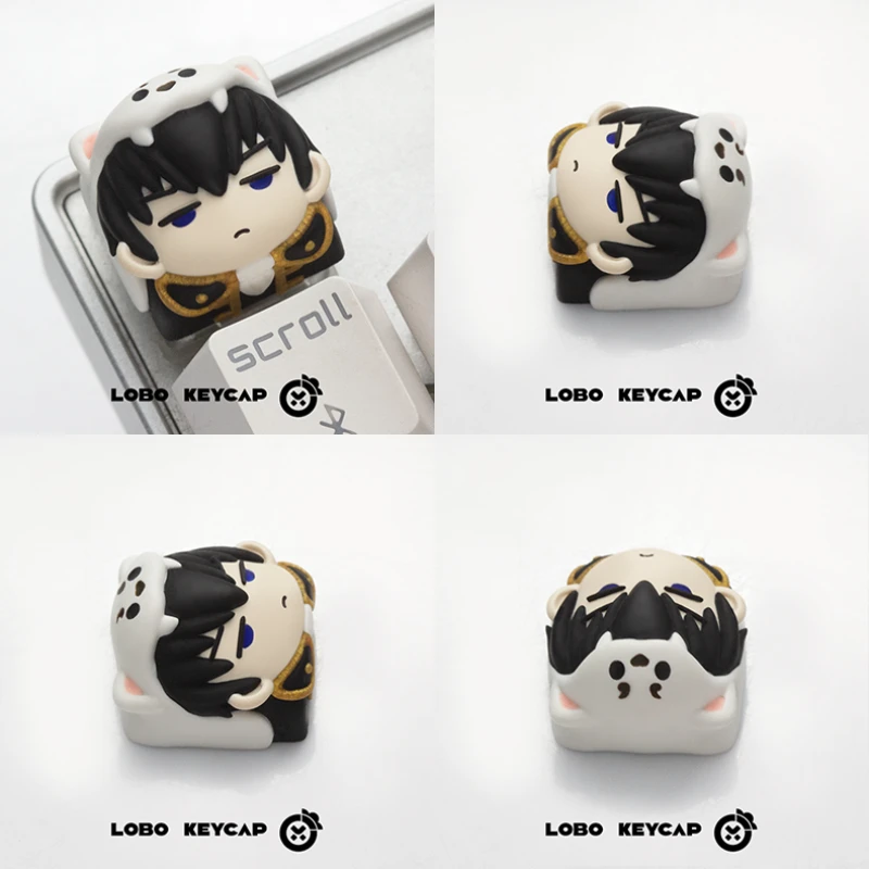 Anime Keycaps Resin Material for Mechanical Keyboard Accessories Sakata Gintoki Hijikata Toushirou GINTAMA Handmade Key Caps