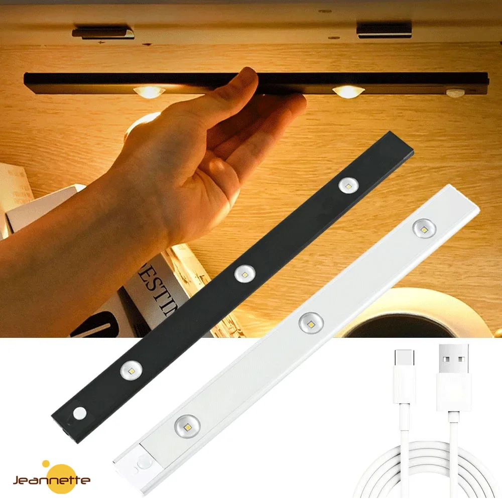 LED Night Light Motion Sensor Light Under Cabinet Lights Closet Night Lamp Induction Lamp Rechargeable Light Wardrobe Lamp