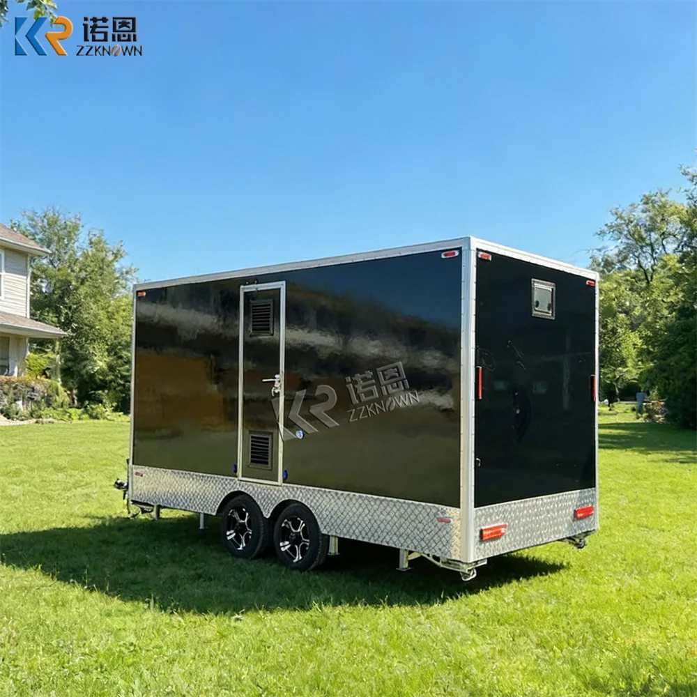 

Spacious Mobile Bathroom Outdoor Festival Portable Restroom Cabin Heavy Duty Toilet Trailer for high traffic use
