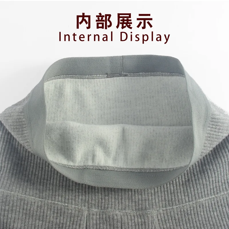 ملابس داخلية بوكسر حرارية للرجال ملابس داخلية شتوية للرجال عالية الخصر ملابس داخلية حرارية من الصوف سميكة الخصر حماية الخصر الدافئ