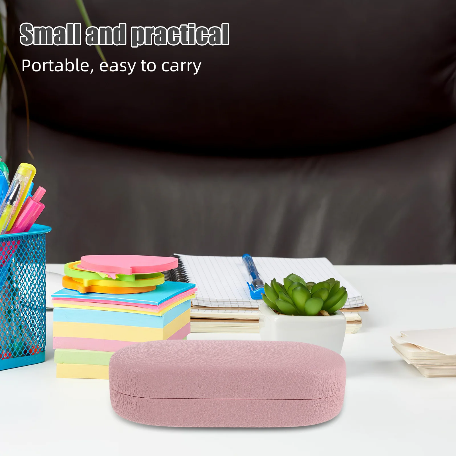 

2pcs Sun Glasses Box: Large Hard Shell Pu Eyeglasses Case For Men Women Travel Sunglasses Holder Organizer Portable Glasses