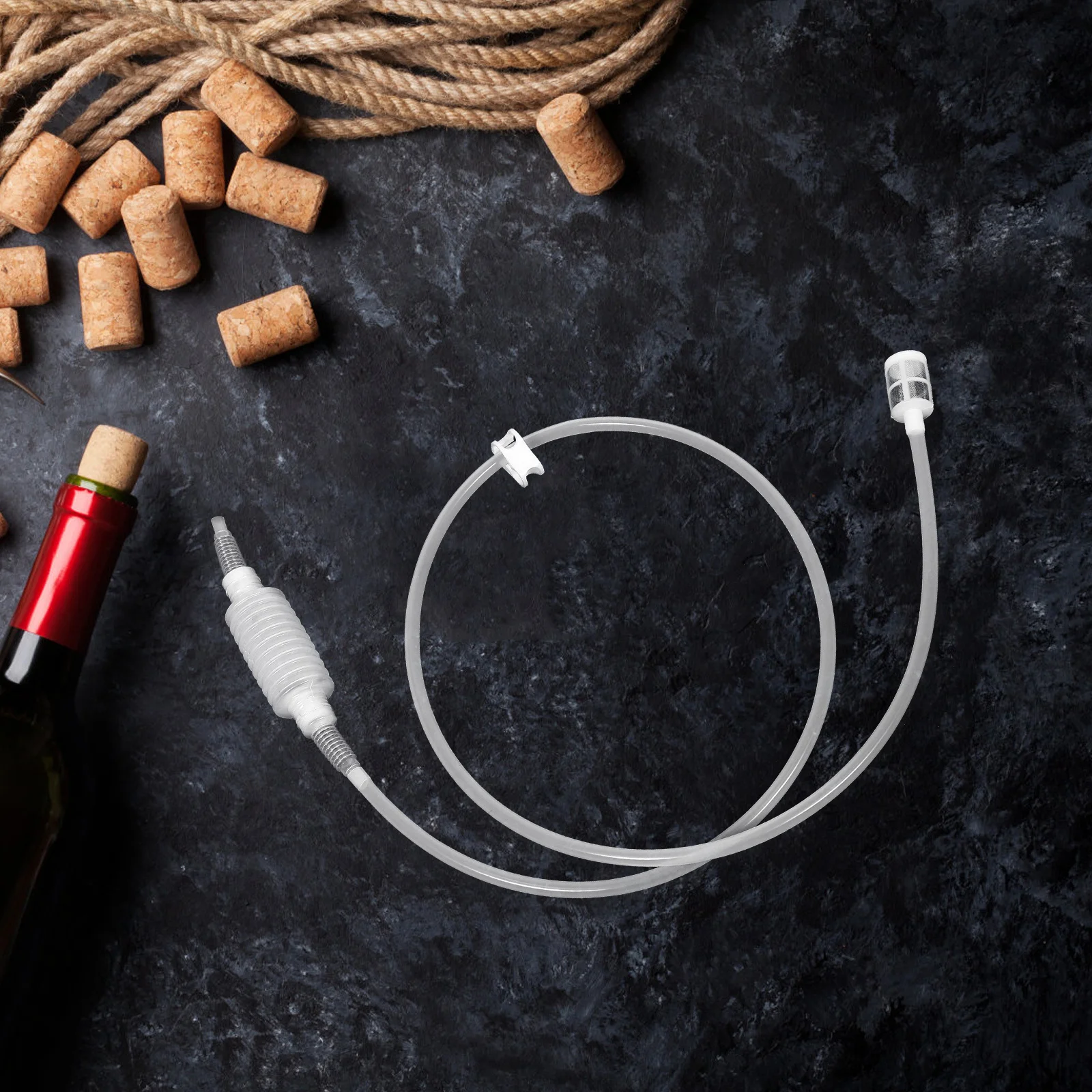 

Reusable Silicone Wine Siphon Hose for Home Brewing Transfer Filter Tubing Soft Liquid Pumping Tool Siphon Hose for Wine