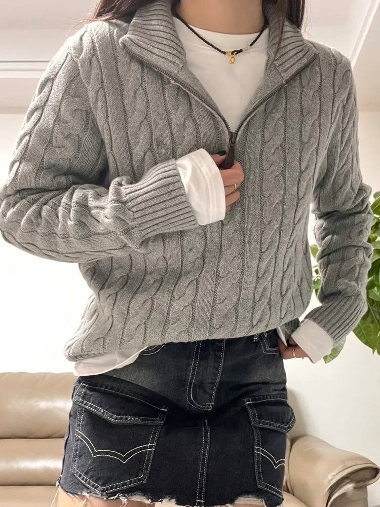

High-End Men's Knitted Cotton Sweater Elastic Breathable Anti-Wrinkle Comfortable Casual Spor Sle Knitwear Outerwear
