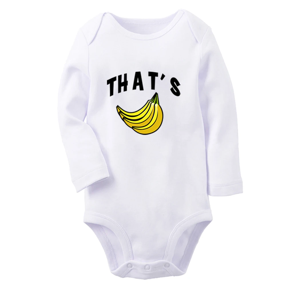 

iDzn NEW That's Bananas Cute Baby Rompers Baby Boys Girls Fun Print Bodysuit Infant Long Sleeves Jumpsuit Kids Soft Clothes