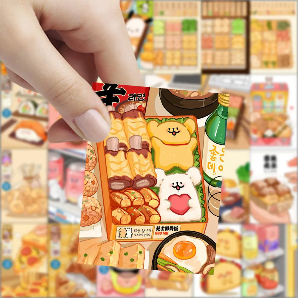 Cartoon Convenience Store Food Stickers Cute Creative Bento Delicious Mobile Phone Water Cup Ins Style Stickers