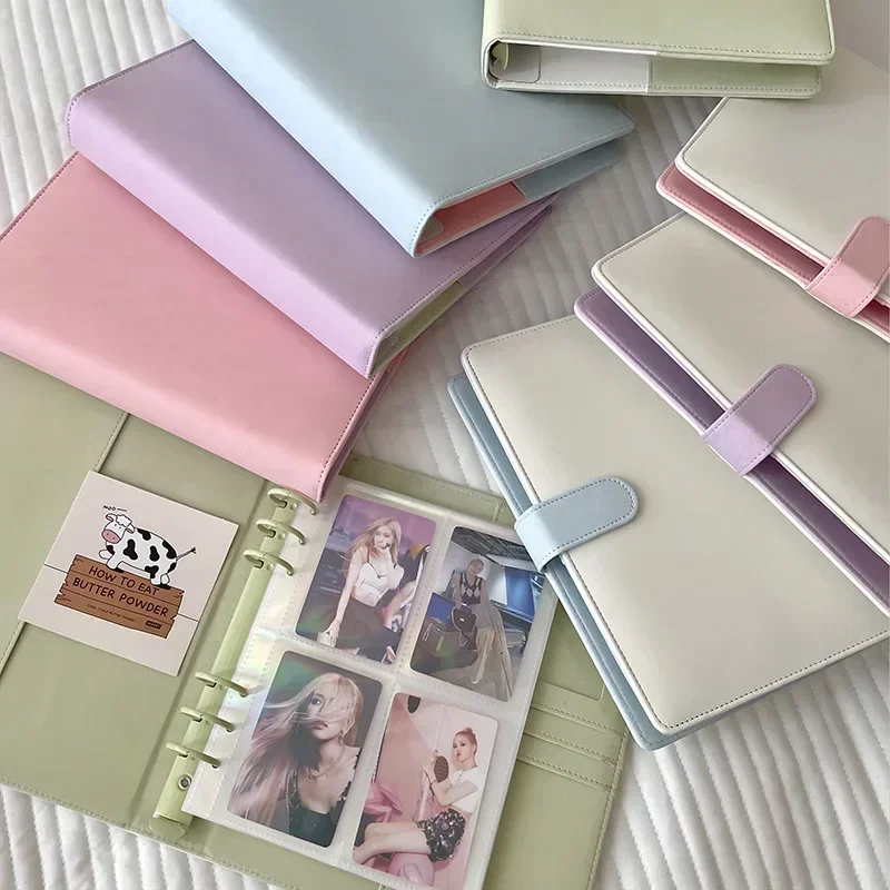 IFFVGX-soporte para sesión fotográfica de carpeta A5, álbum de fotos de Kpop Idol, Color caramelo, almacenamiento de tarjetas de libro, papelería Kawaii