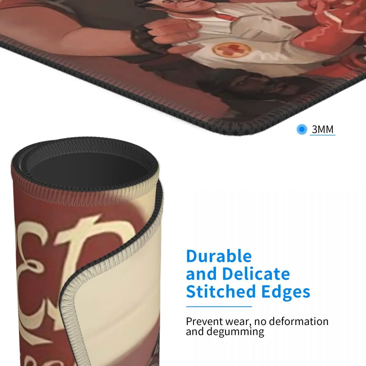 Team Fortress 2 Red Team Artwork Mouse Pad Computer Keyboard Mouse Mat Gamer PC Laptop Desk Mat Office Accessories Table Mats