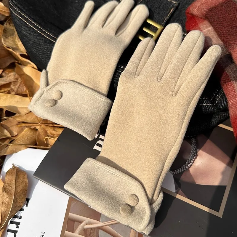 

Winter warm gloves thickened women's gloves outdoor cycling anti-cold and anti-freeze fashion finger gloves