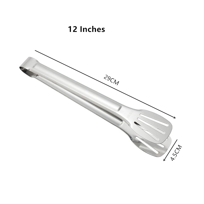 Edelstahl Lebensmittel Zange Grill Zange Fleisch Salat Steak Lebensmittel Servieren Clip Pinzette Lange BBQ Kochen Zange Küche Utensilien – Detail 13