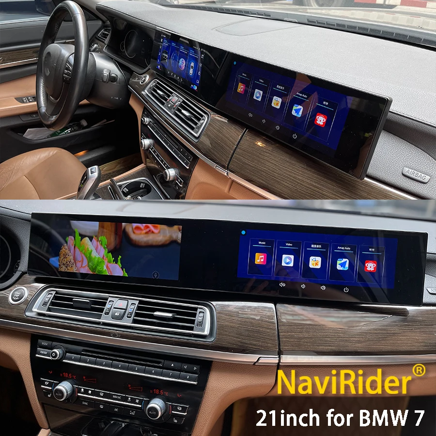 

21Inch Car Radio For BMW 7 Series CCC CIC NBT 09-2015 Curved Screen Android GPS Navigation Multimedia Video Player CarPlay Unit