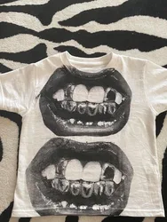 Punk Y2K Baby Short Sleeve Top Gothic Street T-shirt Women's Leisure Basic T-shirt Women's 2024 Summer Top E Girls' Gothic EMO