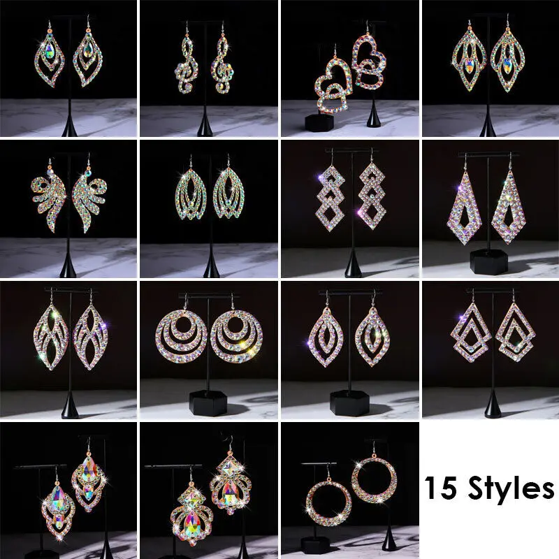 Bling Bling Rhinestone Earrings Stretch Sparking Belly Dance Accessories Costume Belly Jewelry Accessory Dancing Earring