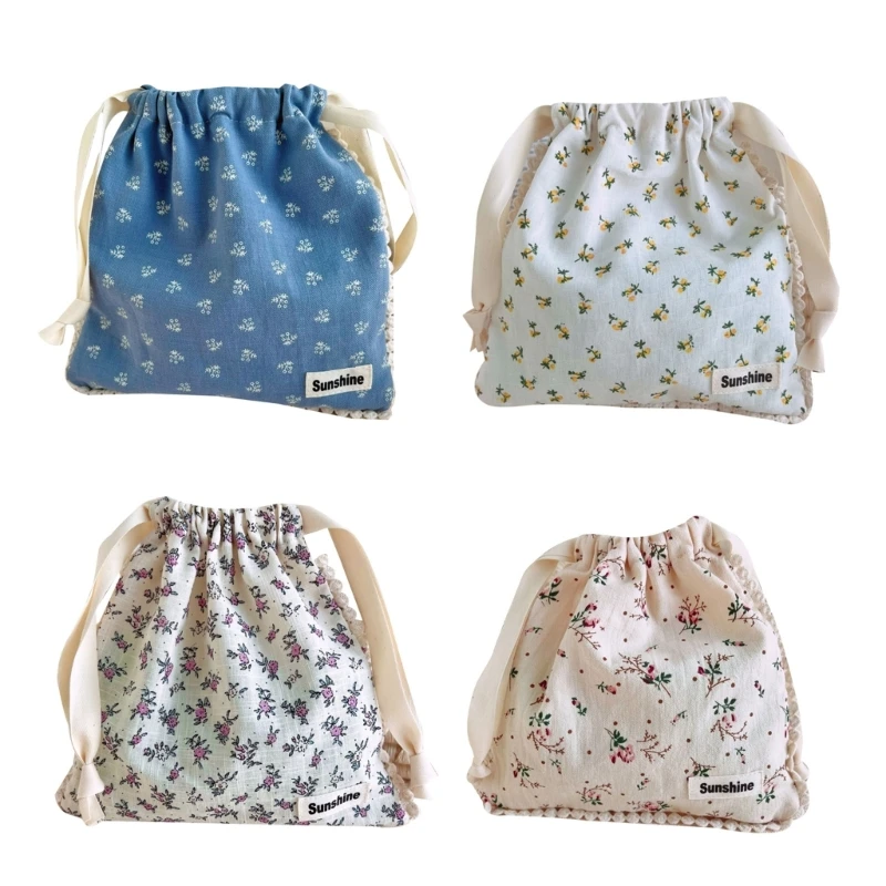 

F62D Drawstring Nappy Bag Reusable Baby Diaper Storage Bag Mom Travel Gear