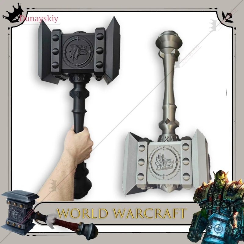 

YiNuo*/Primitive Tribe Fighting Hammer 1:1 Cosplay War Beast Sacrifice Hammer Prop Cos Fighting Hammer Safety PU Weap Cosplay