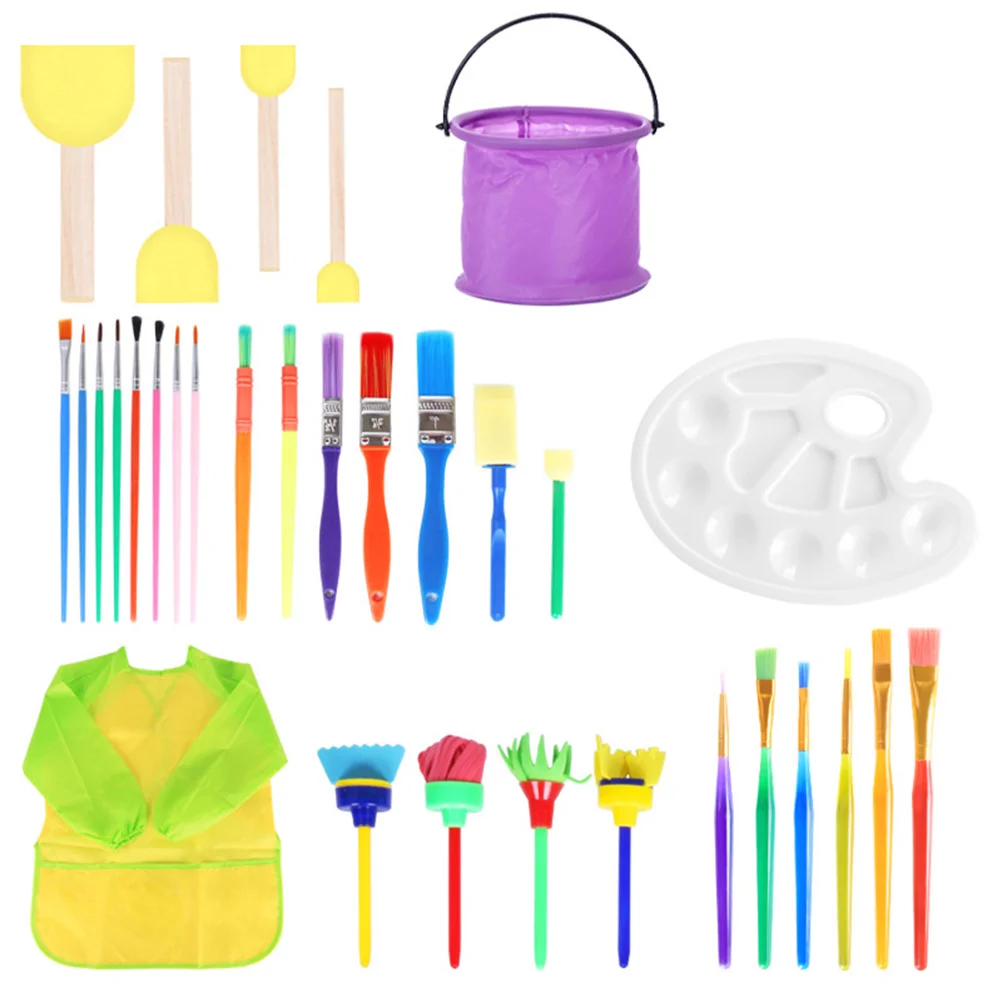 DIY Painting Set Early Learning Tool Drawing Sponge Household Large Project Brush Nylon Wool Kids Doodling