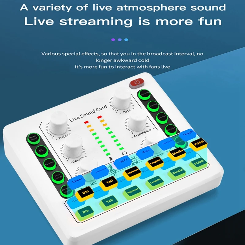 M8-ワイヤレスBluetoothオーディオミキサー,ライブサウンドカード,デジタルミキサー,ノイズリダクション,ライブストリーミング,podキャスティング