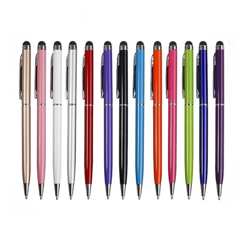 Green Ballpoint Pen Originality Metal Touch Pen Touch Screen Stylus Tablet Smart Phone Capacitor Stylus Black Ink Refill