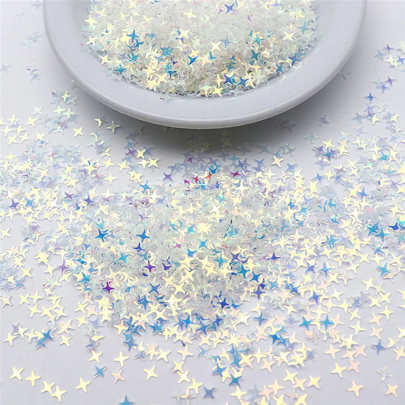 10g20g paillettes oro cristallo blu trasparente 3-10mm stella cuore luna paillettes multiforma fai da te Nail Art decorazione accessori artigianali