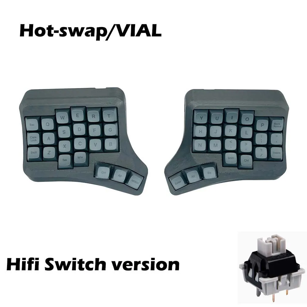 

VELVET Split Cambered Ergonomics Mechanical Keyboard Hot-swap 2.4G Wireless VIAL Programmable