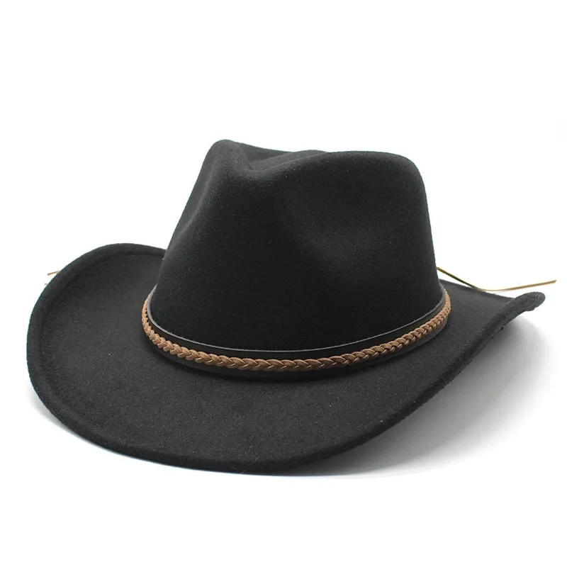 Vintage Black Wool Fedora Hat for Men Women Retro Cap Fashion Statement