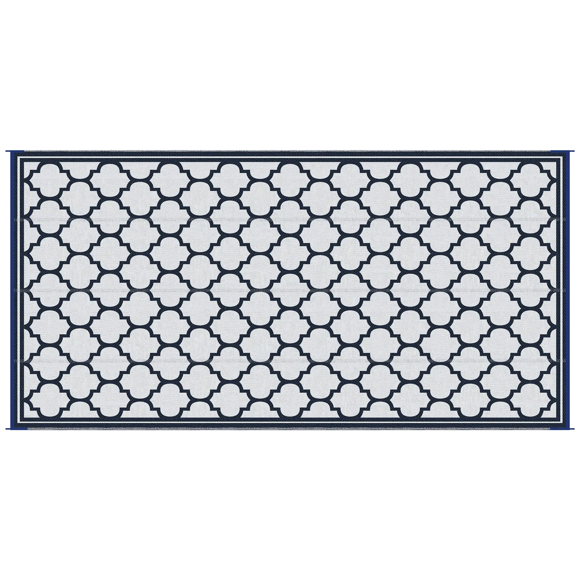 Reversible Outdoor Rug, 9' x 18' Waterproof Plastic Straw Floor Mat, Portable RV Camping Carpet, Large Floor Mat for Backyard,