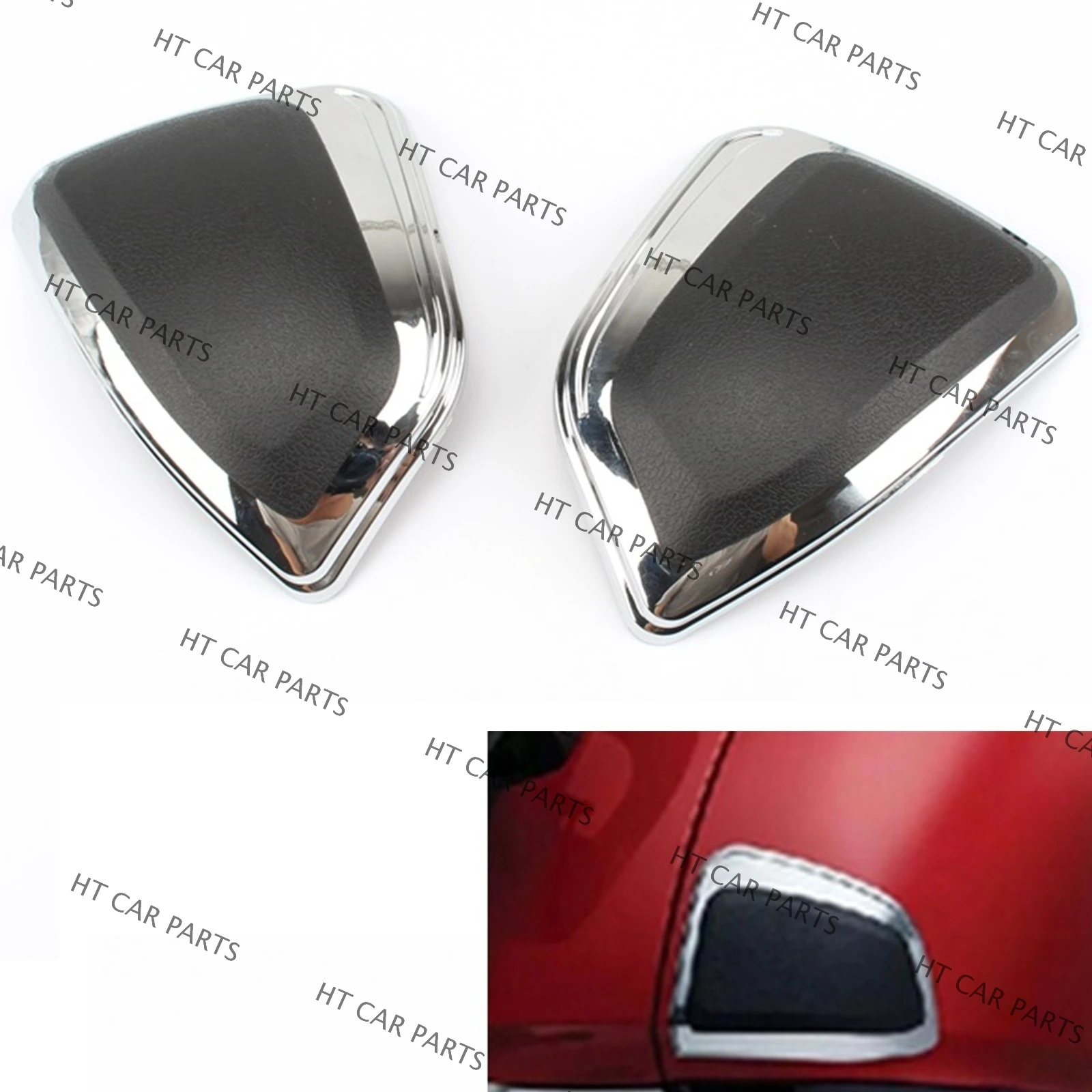 

For Honda Goldwing GL1800 FB6 2012-2017 2012 2013 2014 2015 2016 2017 2PCS Black+Silver of Fuel tank Side Protection Cover Trim