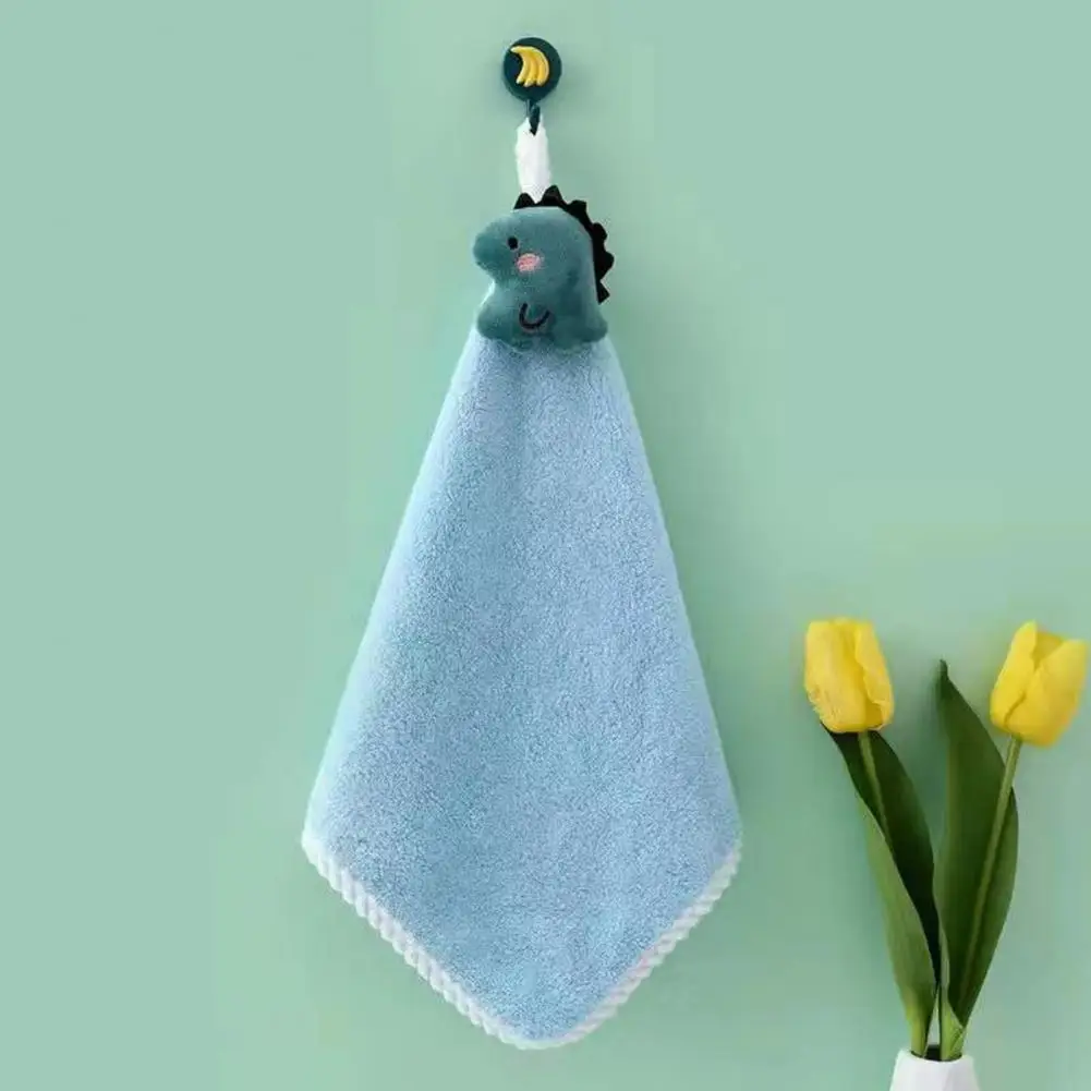Hanging Hand Towel Cartoon Hand Towel Cartoon Fruit Hand Towel with Lanyard Soft Thickened Fabric Bathroom Hanging Kitchen
