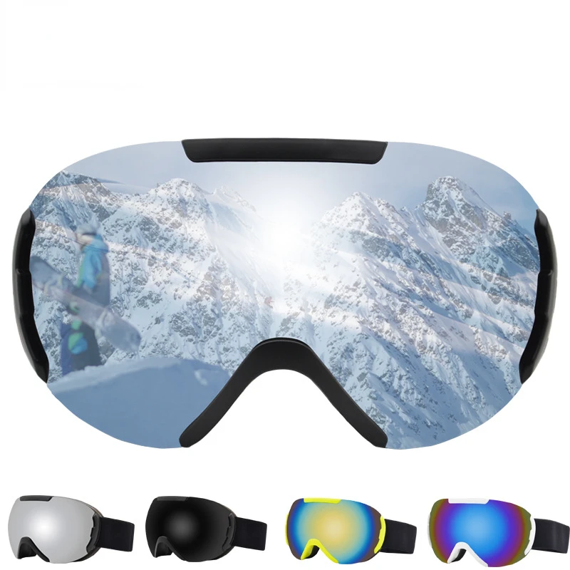 Ski Glasses Large Spherical Double Layer Anti Fog Snow Goggles Snow Goggles Mountaineering Goggles Ski Supplies