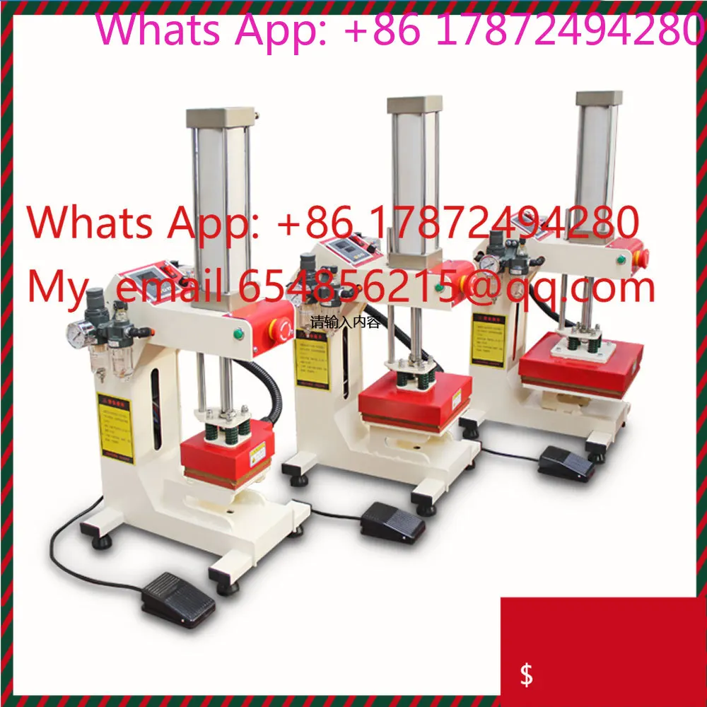 New Automatic Hot Stamping Machine, 15x15cm Pneumatic Single Station Clothing Pattern Heat Transfer Printing Device